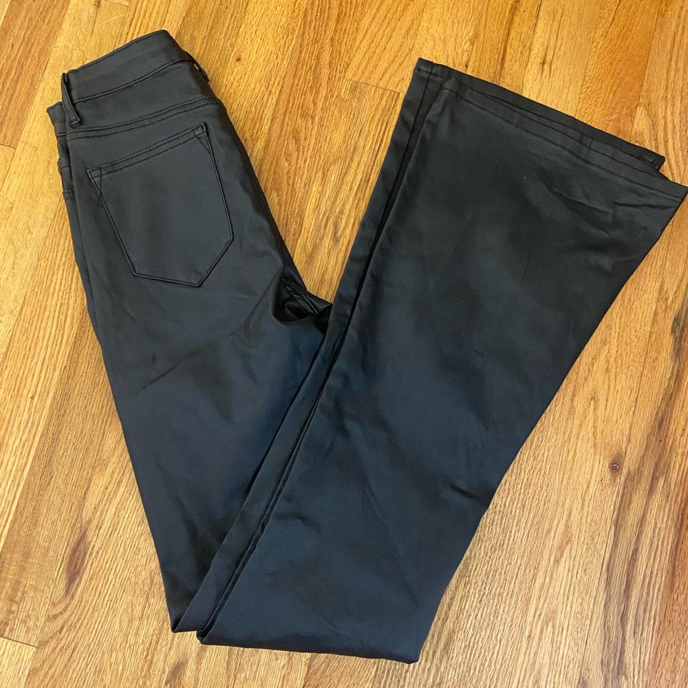 Edikted flare faux leather black pants NWOT